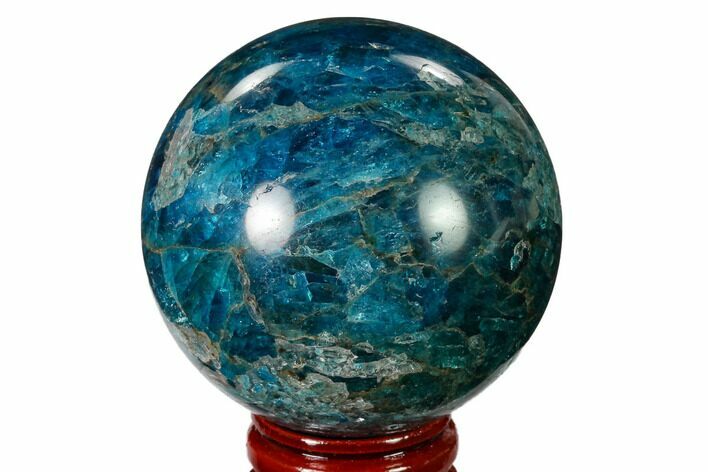 Bright Blue Apatite Sphere - Madagascar #154246